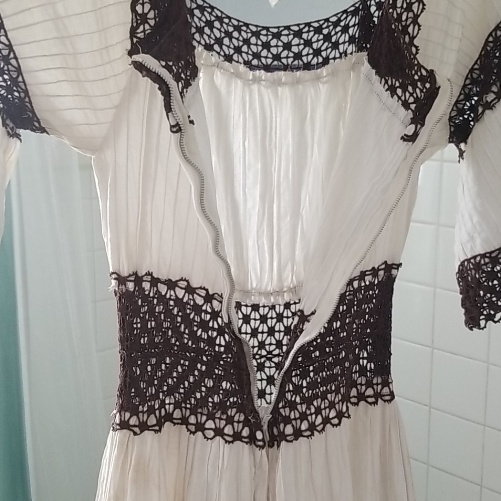 VTG Handmade Crochet Mexican Maxi Dress - Picture 14 of 14